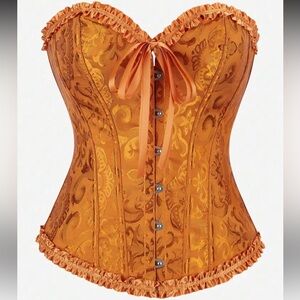 Elegant Orange Corset Top